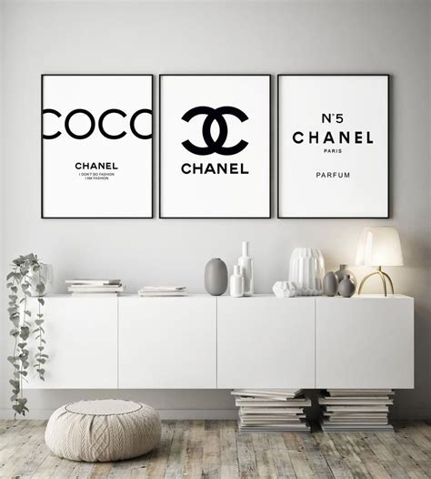 chanel wall prints uk|Chanel prints set of 3.